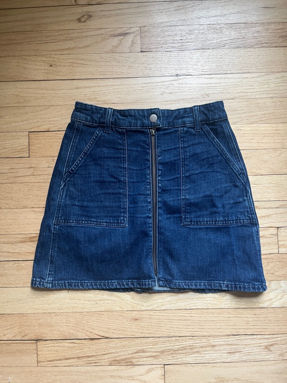 Madewell Denim Zip-Front Mini Skirt